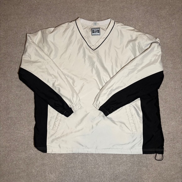 Destinations Other - Destinations INDesigns Global Windbreaker Pullover Cream Black V-Neck XL Mens